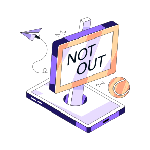 Not Out Board, Info Board, Sports Board, Cricket Notout, Referee Call, icon