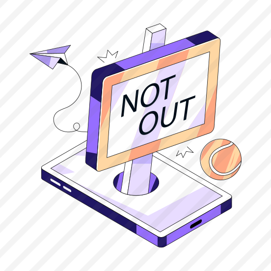 Not Out Board, Info Board, Sports Board, Cricket Notout, Referee Call, preview