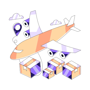 Air Cargo, Air Shipment, Flight Delivery, Logistic Delivery, Parcel Delivery icon