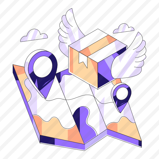 Delivery Map Location, Package Tracking, Parcel Tracking, Parcel Direction, Gps, Navigation preview