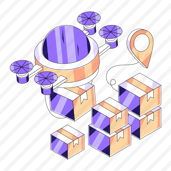 Drone Delivery, Logistic Delivery, Quadcopter Delivery, Drone Package, Drone Parcel preview
