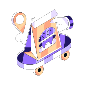 Food Delivery, Food Parcel, Takeaway Parcel, Burger Delivery, Fast Delivery icon