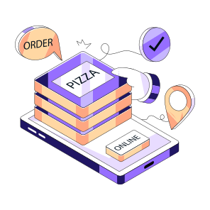 Food Delivery, Food Parcel, Takeaway Parcel, Pizza Delivery, Online Pizza Order icon