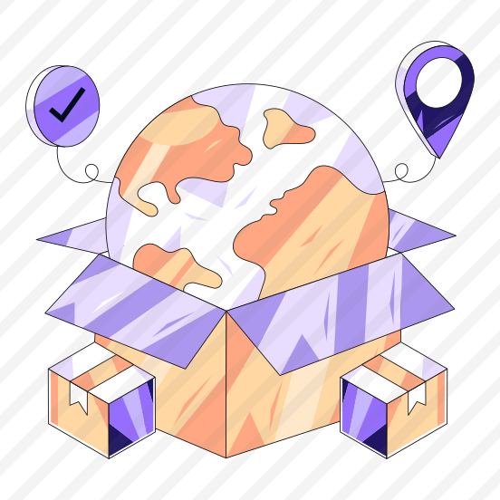 Global Parcel, Global Package, Global Delivery, Global Carton, Logistic Delivery,icons preview