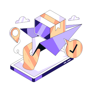 Mobile Parcel, Mobile Package, Online Package, Online Fast Delivery, Phone Parcel icon