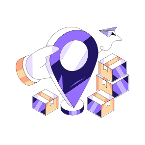 Parcel Location, Parcel Direction, Package Location, Package Direction, Geolocation icon