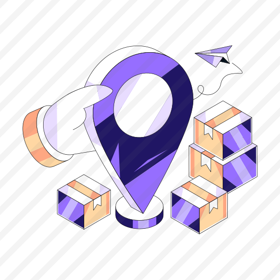 Parcel Location, Parcel Direction, Package Location, Package Direction, Geolocation preview