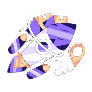 Rocket Delivery, Logistic Delivery, Rocket Shipment, Fast Delivery, Cargo icon
