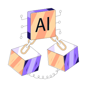 Ai Blockchain, Ai Technology, Artificial Intelligence, Cryptographic Ledger, Distributed Ledger, icon