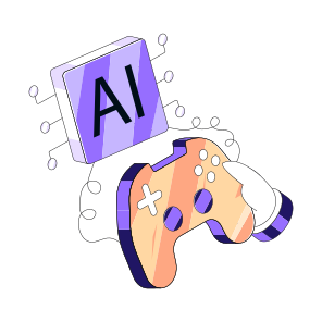 Ai Gaming, Artificial Intelligence, Ai Technology, Ai Controller, Gamepad icon