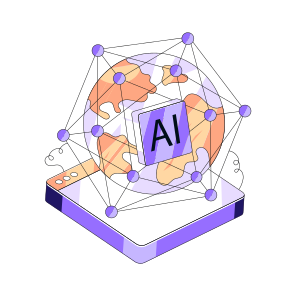 Ai Network, Ai Technology, Artificial Intelligence, Ai Connection, Global Network icon