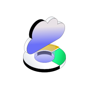 Cloud Analytics, Cloud Infographic, Cloud Statistics,, Cloud Technology, Business Graph, icon