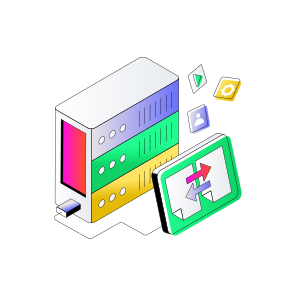 Digital Data Transfer, Data Exchange, Data Transmission, Data Sync, Synchronization icon