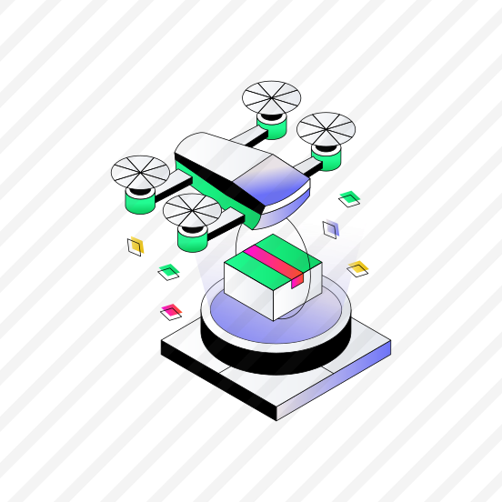 Drone Delivery, Logistic Delivery, Quadcopter Delivery, Drone Package, Drone Parcel preview