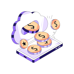 Cloud Money, Cloud Earning, Cloud Investment, Cloud Economy, Cloud Cash icon