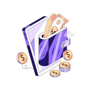 Digital Wallet, Billfold, Notecase, Pouchette, Pocketbook icon