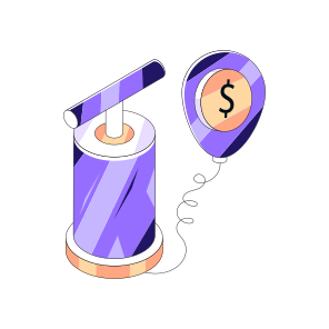 Financial Balloons, Parachute Money, Dollar Balloon, Money Freedom, Financial Inisometricion, icon