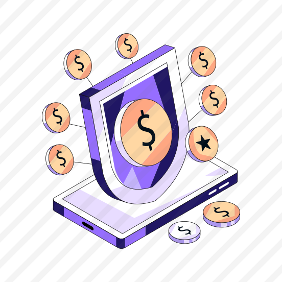 Financial Security, Financial Protection, Secure Finance, Dollar Security, Dollar Protection,icons preview