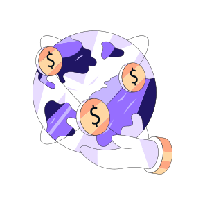 Global Money, Global Economy, Global Investment, Global Currency, Worldwide Investment icon