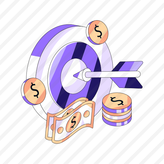 Money Target, Dollar Target, Financial Target, Investment Goal, Cash Target preview