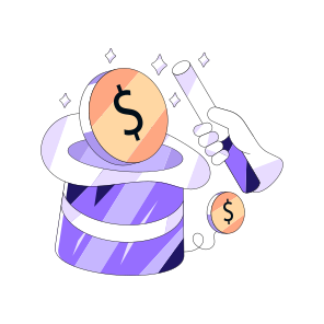 Money Trick, Financial Trick, Money Magic, Financial Magic, Cash Coin icon