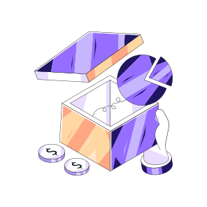 Unexpected Outcome, Surprise Box, Business Chart, Infographic, Statistics icon