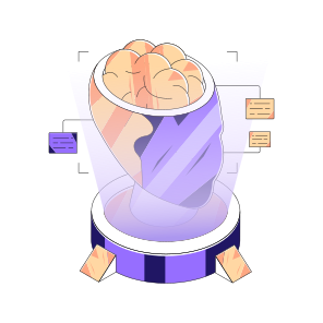 Brain, Mind, Intelligence, Cerebrum, Hologram Projection icon