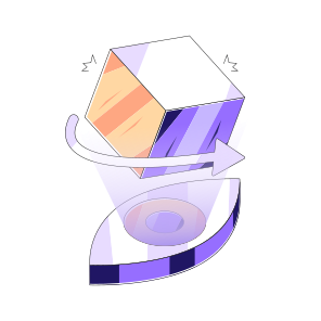 D Cube, D Cad, Mobile D Model,  View, Virtual Reality, icon