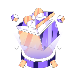 Gift Box, Virtual Gift, Wrapped Package, Present, Surprise, icon