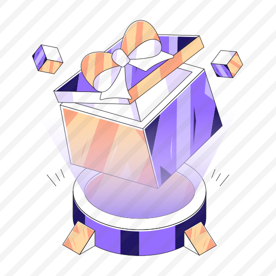 Gift Box, Virtual Gift, Wrapped Package, Present, Surprise, preview