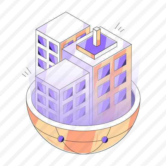 Meta Land, Virtual Land, Virtual Building, Residence, Metaverse Environment preview