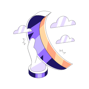 Half Moon, Crescent, Night, Nighttime, Night Mode icon