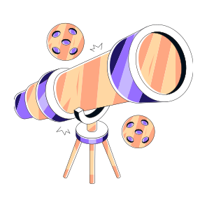 Telescope, Spyglass, Field Glasses, Space, Science icon