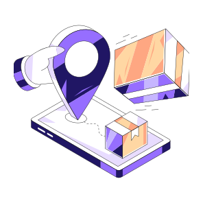 Mobile Parcel Location, Mobile Package, Online Package, Mobile Delivery, Phone Parcel Tracking icon
