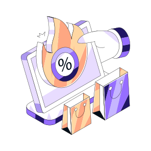 Shopping Discount, Shopping Sale, Flash Sale, Hot Sale, Commerce icon
