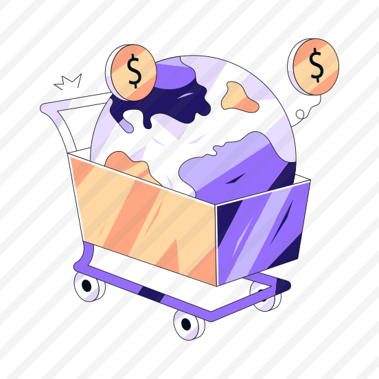 Global Shopping, Worldwide Shopping, Global Purchase, Commerce, Shopping Bag, preview