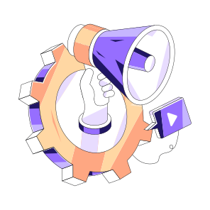 Marketing Setting, Marketing Management, Marketing Development, Announcement Management, Announcement Development, icon