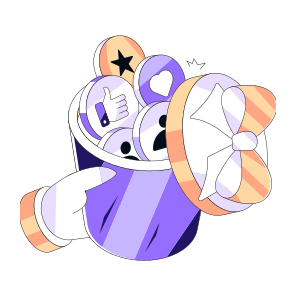 Social Media Surprise, Gift, Present, Surprise Box, Social Feedback icon