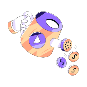 Watering Money, Money Growth, Money Nourishment, Financial Growth, Dollar Growth icon