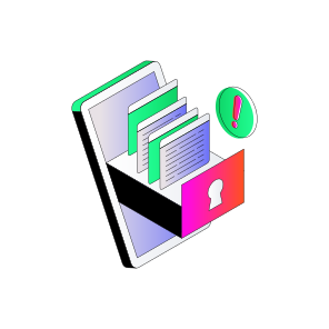 Mobile Storage Error, Mobile File Error, Document Error, Document Problem, Doc Storage Warning icon