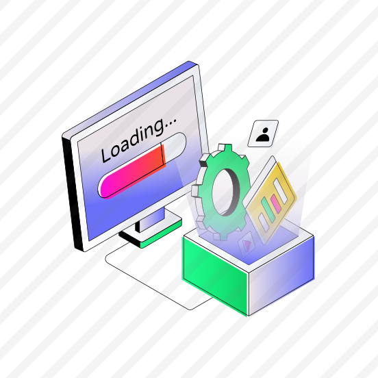 System Loading, System Installation, Loading Indicator, Buffering, System Update preview