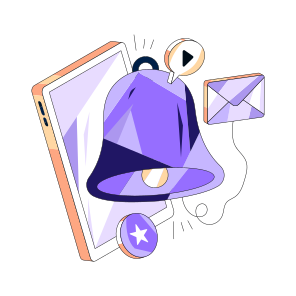 Mobile Notification, Mobile Alarm, Mobile Bell, Phone Notification, Mobile App icon