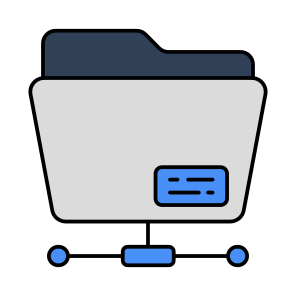 Network Folder, Document, Doc, Archive, Binder icon