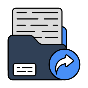 Send Folder, Document, Doc, Archive, Binder icon