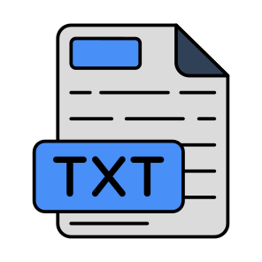 Txt File, File Format, Filetype, File Extension, Document icon