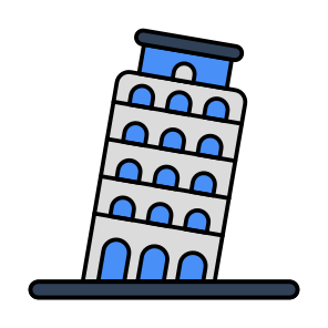 Pisa Tower, Architecture, Real Estate, Property, Leaning Building, icon
