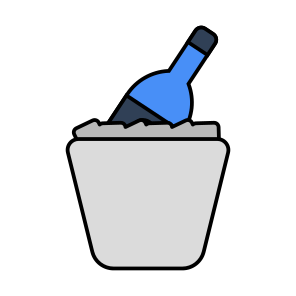 Wine Bucket, Alcohol, Beer, Whisky, Brandy icon
