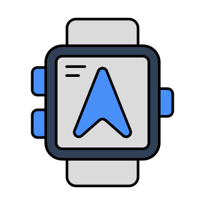 Smartwatch Location, Smartband, Wristwatch, Smartwatch Direction, Gps icon