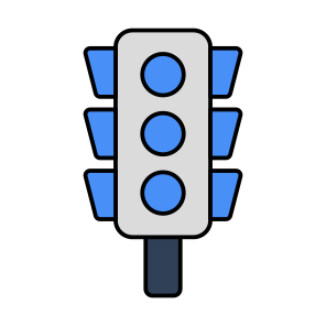 Traffic Lights, Traffic Lamps, Semaphore, Stoplight, Signal Lights icon