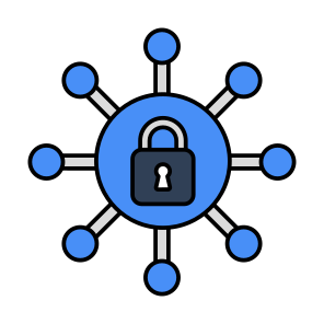 Network Lock, Padlock, Latch, Bolt, Security icon
